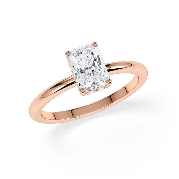 Verlobungsring Hidden Halo Radiant mit Lab Grown Diamant ab 1.50ct