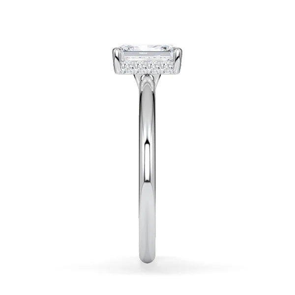 Verlobungsring Hidden Halo Radiant mit Lab Grown Diamant ab 1.50ct