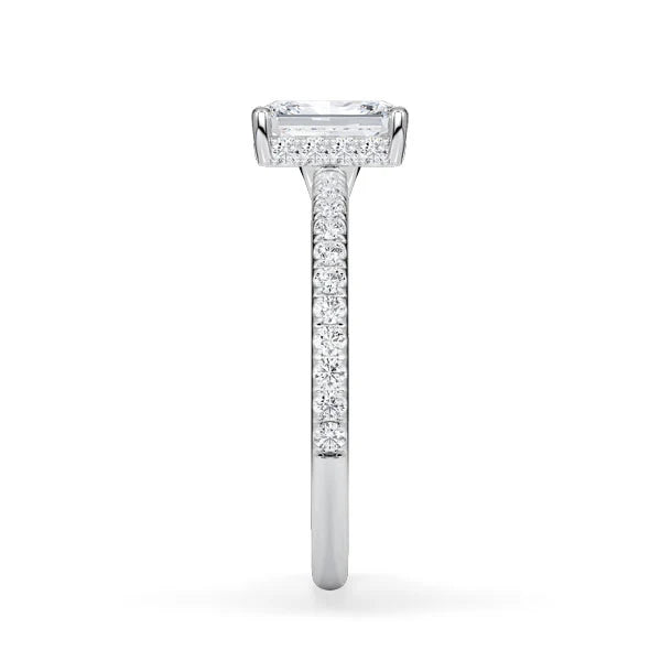 Verlobungsring Hidden Halo & Pave Radiant mit Lab Grown Diamant ab 1.50ct