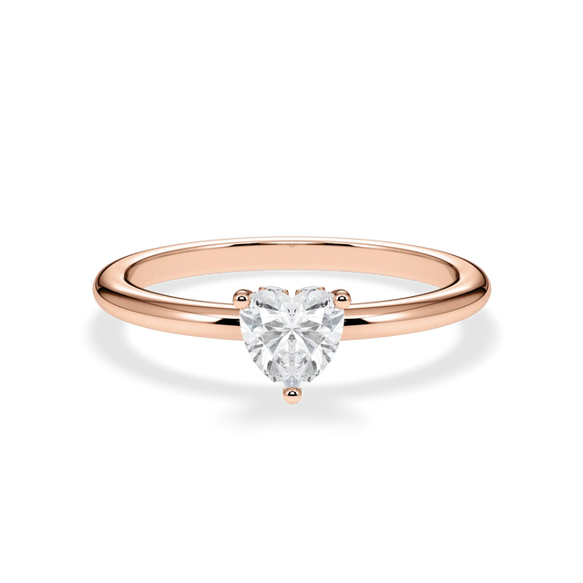 Verlobungsring Herz mit Hidden Halo & natürlichem Diamanten ab 0.50ct