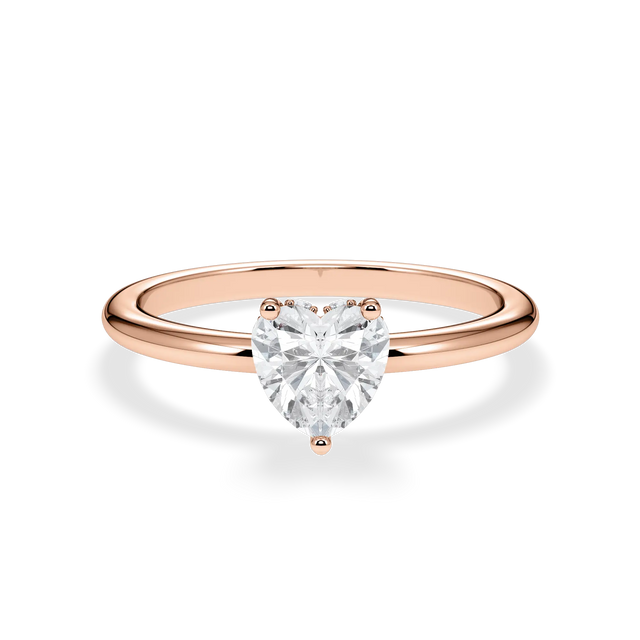 Verlobungsring Herz mit Hidden Halo & natürlichem Diamanten ab 1.00ct