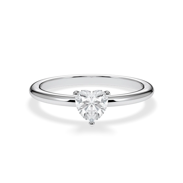 Verlobungsring Herz mit Hidden Halo & natürlichem Diamanten ab 0.50ct