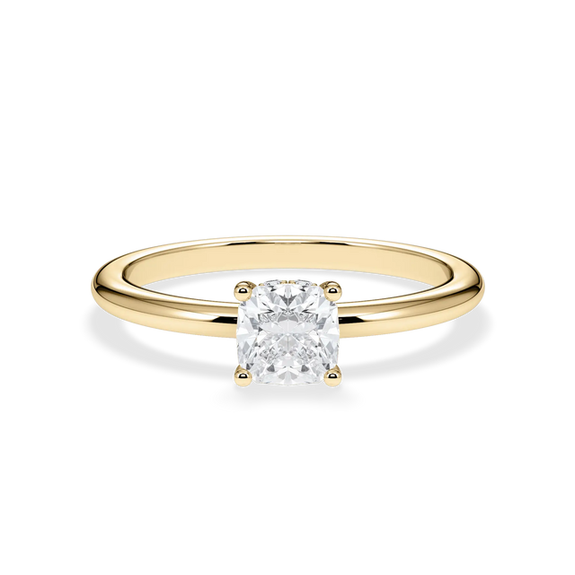 Verlobungsring Cushion mit Hidden Halo & natürlichem Diamanten ab 0.50ct