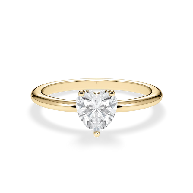 Verlobungsring Herz mit Hidden Halo & natürlichem Diamanten ab 1.00ct