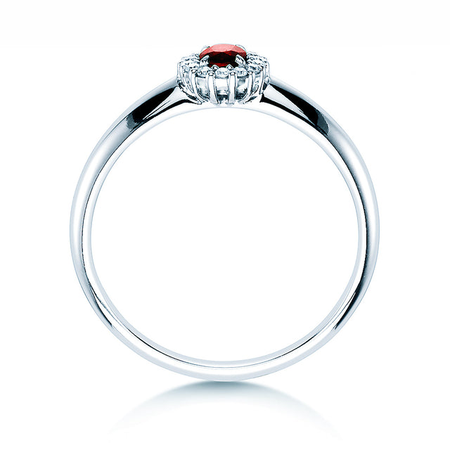 Verlobungsring JOLIE mit Edelstein Rubin & Diamanten