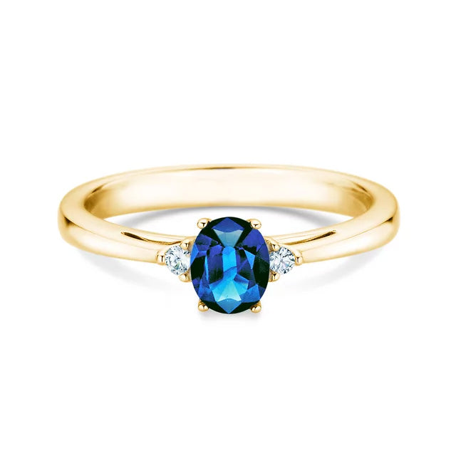 Verlobungsring LIFE mit Edelstein Saphir & Diamanten