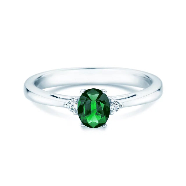 Verlobungsring LIFE mit Edelstein Smaragd & Diamanten