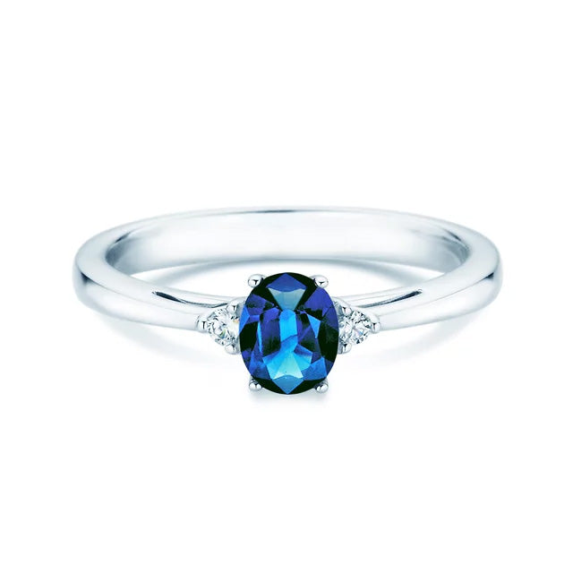 Verlobungsring LIFE mit Edelstein Saphir & Diamanten