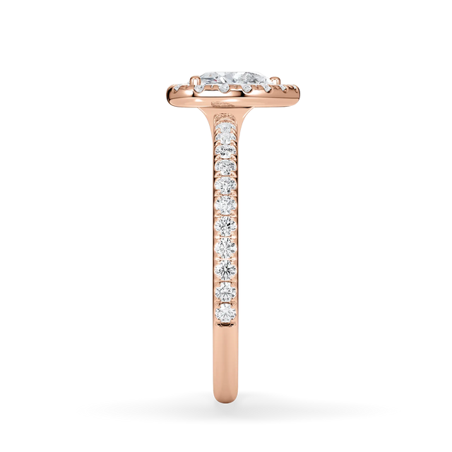 Verlobungsring Herz mit Halo & Pavé Lab Grown Diamanten ab 1.00ct