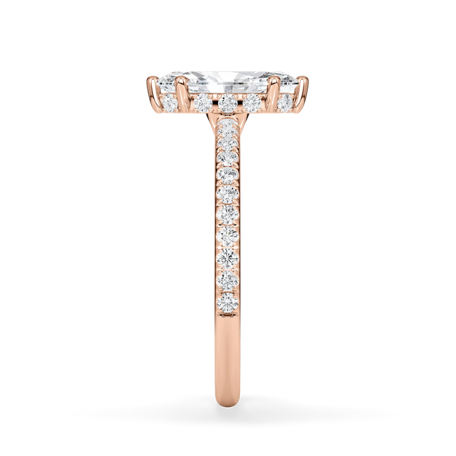 Verlobungsring Marquise mit Hidden Halo & Pavé Lab Grown Diamanten ab 1.00ct