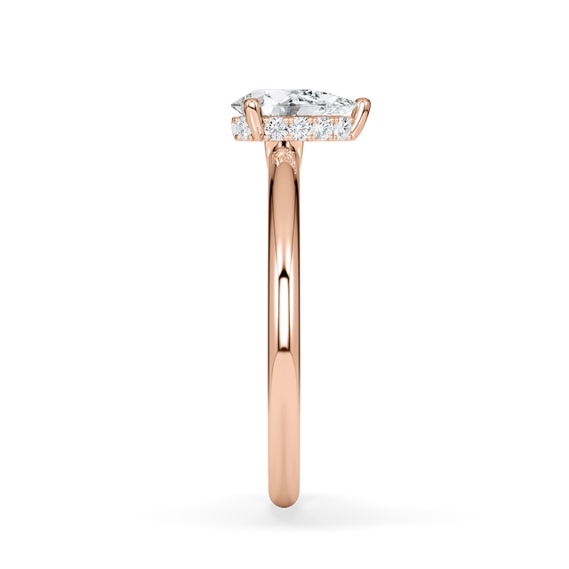 Verlobungsring Tropfen mit Hidden Halo & Lab Grown Diamanten ab 0.50ct