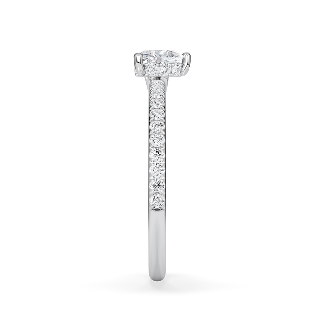 Verlobungsring Herz mit Hidden Halo & Pavé Lab Grown Diamanten ab 0.50ct