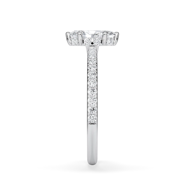 Verlobungsring Marquise mit Hidden Halo & Pavé Lab Grown Diamanten ab 0.50ct