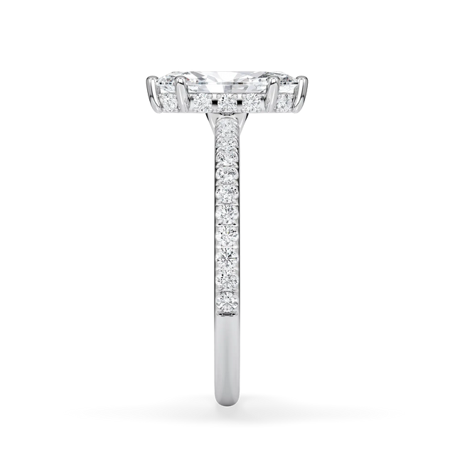 Verlobungsring Marquise mit Hidden Halo & Pavé Lab Grown Diamanten ab 1.00ct