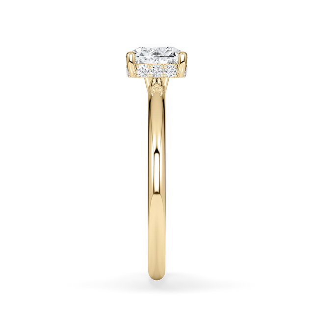 Verlobungsring Cushion mit Hidden Halo & natürlichem Diamanten ab 1,00ct