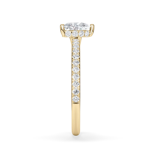 Verlobungsring Herz mit Hidden Halo & Pavé Lab Grown Diamanten ab 1.00ct