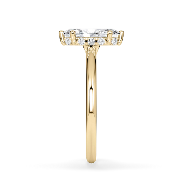 Verlobungsring Marquise mit Hidden Halo & natürlichem Diamanten ab 1.00ct