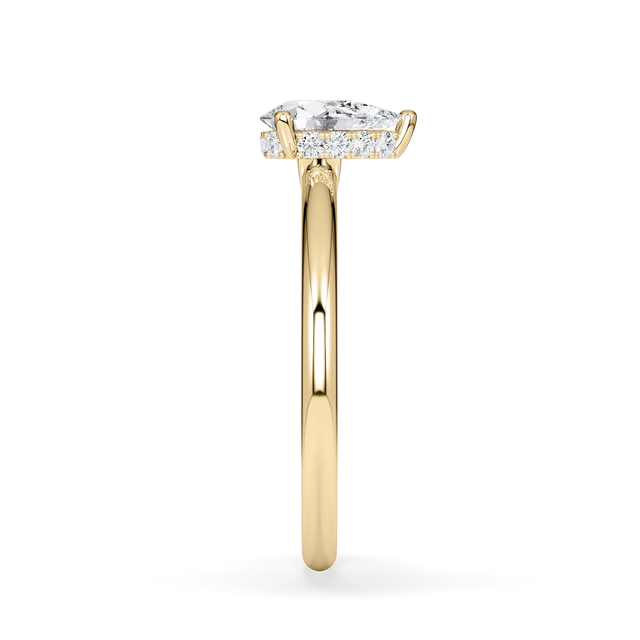 Verlobungsring Tropfen mit Hidden Halo & Lab Grown Diamanten ab 0.50ct