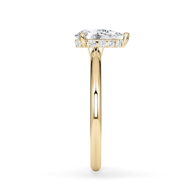 Verlobungsring Tropfen mit Hidden Halo & Lab Grown Diamanten ab 1.00ct