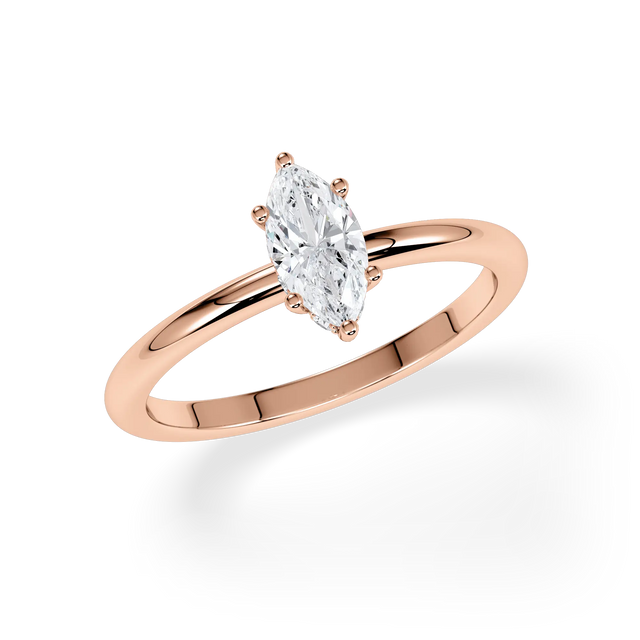 Verlobungsring Marquise mit Hidden Halo & Lab Grown Diamanten ab 0.50ct