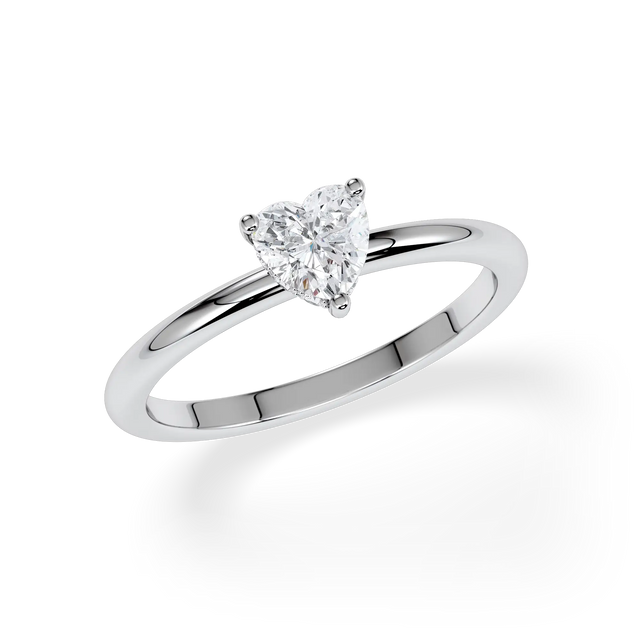 Verlobungsring Herz mit Hidden Halo & natürlichem Diamanten ab 0.50ct