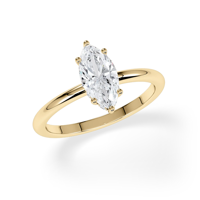Verlobungsring Marquise mit Hidden Halo & natürlichem Diamanten ab 1.00ct
