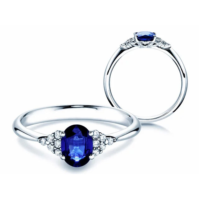 Verlobungsring VIVID PETITE SAPHIR Gelbgold mit Saphir & Diamanten