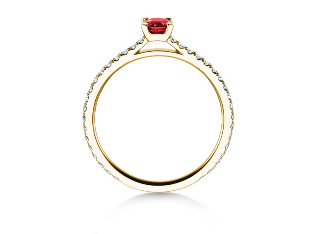 Verlobungsring Bright Platin 950/- mit Saphir 0,20ct und Diamanten 0,27ct