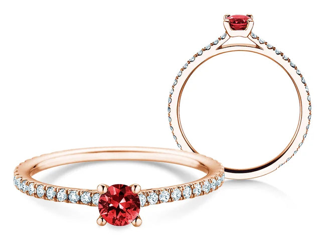 Verlobungsring Bright Platin 950/- mit Saphir 0,20ct und Diamanten 0,27ct