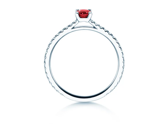 Verlobungsring Bright Platin 950/- mit Saphir 0,20ct und Diamanten 0,27ct