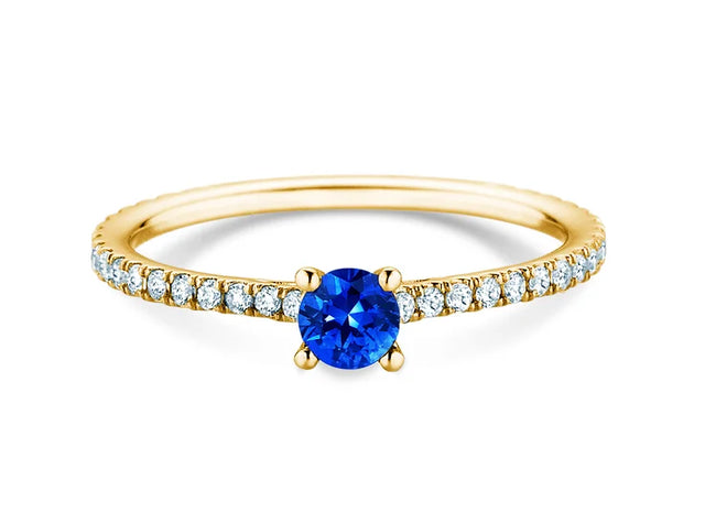 Verlobungsring Bright Platin 950/- mit Saphir 0,20ct und Diamanten 0,27ct