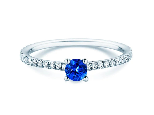 Verlobungsring Bright Platin 950/- mit Saphir 0,20ct und Diamanten 0,27ct