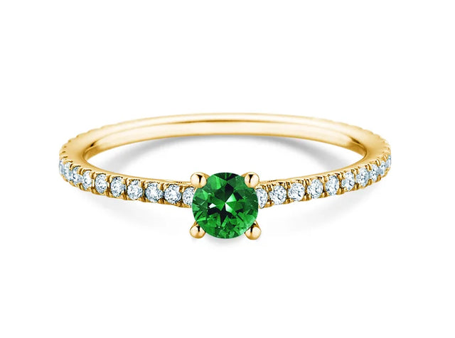 Verlobungsring BRIGHT mit Edelstein Smaragd & Diamanten