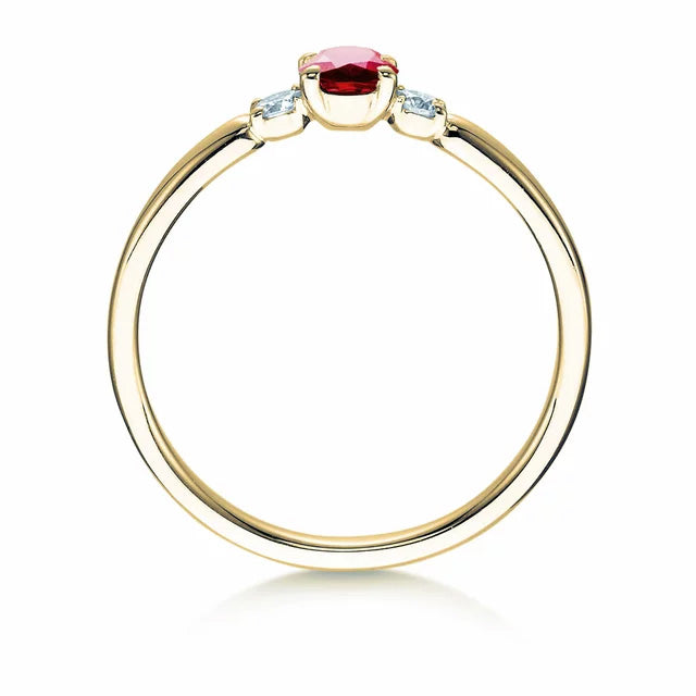 Verlobungsring VIVID PETITE mit Rubin & Diamanten