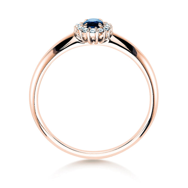 Verlobungsring JOLIE mit Edelstein Saphir & Diamanten