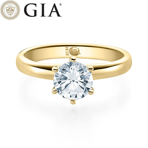 Verlobungsring SOLITÄR mit natürlichem Diamant ab 0.70ct