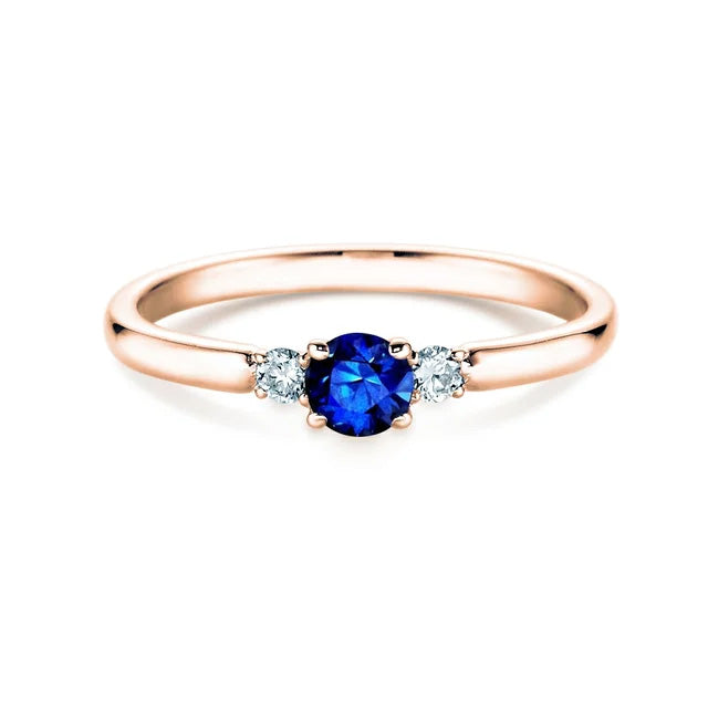 Verlobungsring VIVID PETITE mit Saphir & Diamanten