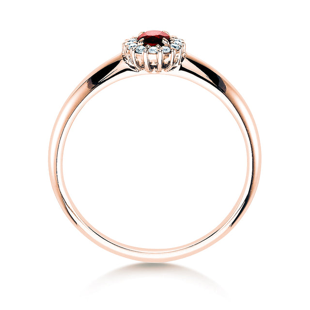 Verlobungsring JOLIE mit Edelstein Rubin & Diamanten