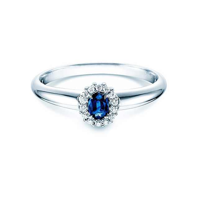 Verlobungsring JOLIE mit Edelstein Saphir & Diamanten