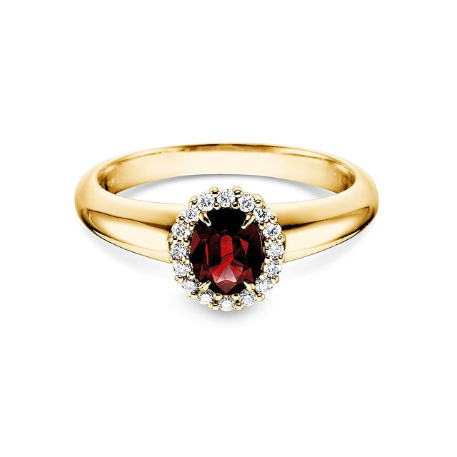 Verlobungsring WINDSOR mit Edelstein Rubin & Diamanten