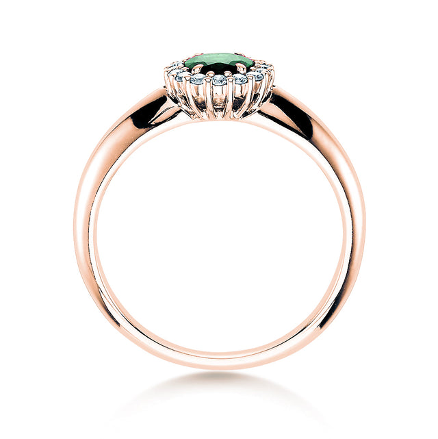 Verlobungsring WINDSOR mit Edelstein Smaragd & Diamanten